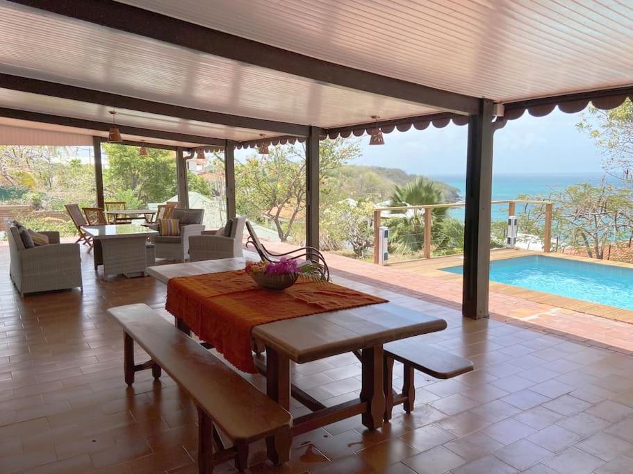 Le Caillou *** Belle Villa, 4 Chambres, Piscine, Vue Mer *** Le Diamant Bagian luar foto